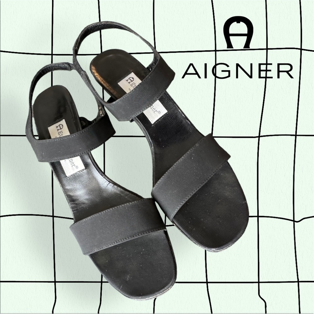 vintage 90s etienne aigner nylon pumps